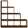 Huoneenjakaja 4 tasoa savutammi 131,5x29x131,5 cm tekninen puu