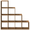 Huoneenjakaja 4 tasoa savutammi 131,5x29x131,5 cm tekninen puu