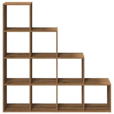 Huoneenjakaja 4 tasoa savutammi 131,5x29x131,5 cm tekninen puu