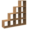 Huoneenjakaja 4 tasoa savutammi 131,5x29x131,5 cm tekninen puu