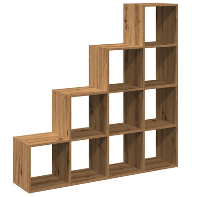 Huoneenjakaja 4 tasoa savutammi 131,5x29x131,5 cm tekninen puu