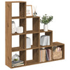 Huoneenjakaja 4 tasoa savutammi 131,5x29x131,5 cm tekninen puu