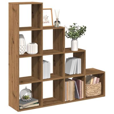 Huoneenjakaja 4 tasoa savutammi 131,5x29x131,5 cm tekninen puu