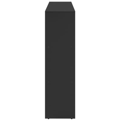Huoneenjakaja 4 tasoa musta 137,5x29x103,5 cm tekninen puu