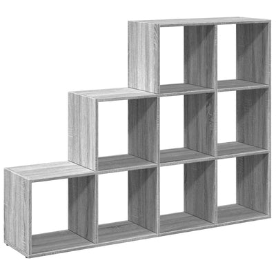 Huoneenjakaja 4 tasoa harmaa 137,5x29x103,5 cm tekninen puu