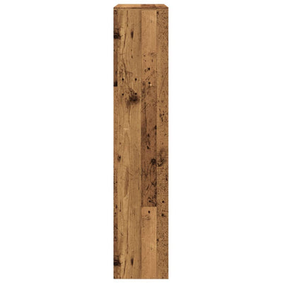 Huoneenjakaja 4 tasoa vanha puu 143,5x29x143,5 cm tekninen puu