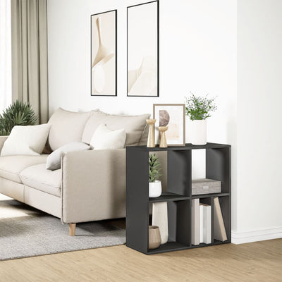 Huoneenjakaja/kirjahylly musta 69,5x29x69,5 cm tekninen puu