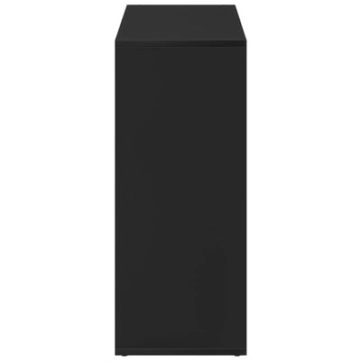 Huoneenjakaja/kirjahylly musta 69,5x29x69,5 cm tekninen puu