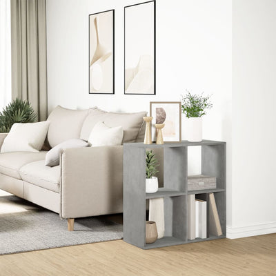 Harmaa huoneenjakaja/kirjahylly Margiolita 69,5x29x69,5cm (puinen)