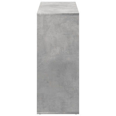 Huoneenjakaja/kirjahylly harmaa 69,5x29x69,5 cm tekninen puu