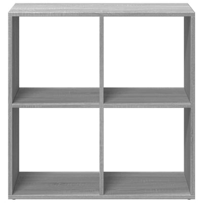 Huoneenjakaja/kirjahylly harmaa 69,5x29x69,5 cm tekninen puu