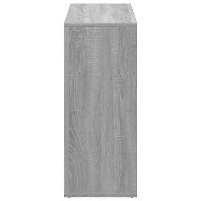Huoneenjakaja/kirjahylly harmaa 69,5x29x69,5 cm tekninen puu