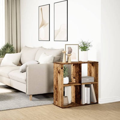 Huoneenjakaja/kirjahylly Margiolita 69,5x29x69,5cm (vanha puu, puinen)