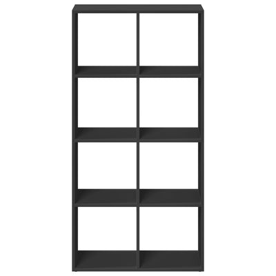 Huoneenjakaja/kirjahylly musta 69,5x29x137,5 cm tekninen puu