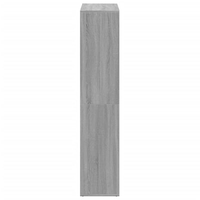 Huoneenjakaja/kirjahylly harmaa 69,5x29x137,5 cm tekninen puu