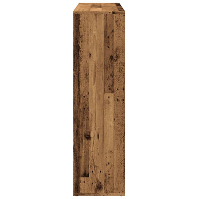 Huoneenjakaja/kirjahylly vanha puu 102x29x103,5 cm tekninen puu
