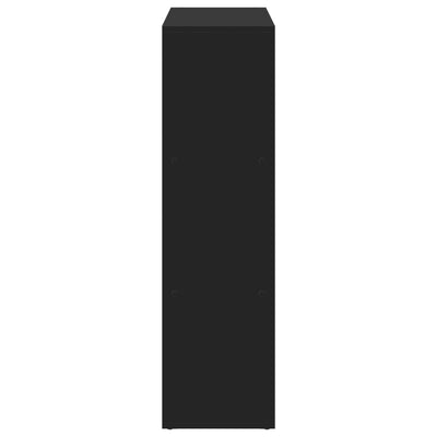 Musta huoneenjakaja/kirjahylly Norhan 102x29x103,5cm (puinen)