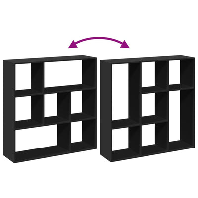 Musta huoneenjakaja/kirjahylly Norhan 102x29x103,5cm (puinen)