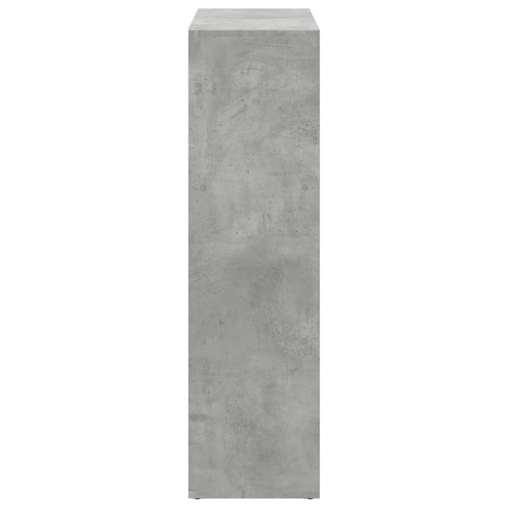 Harmaa kirjahylly/huoneenjakaja Norhan 102x29x103,5cm (puinen)
