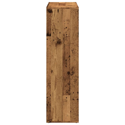 Huoneenjakaja/kirjahylly vanha puu 102x29x103,5 cm tekninen puu