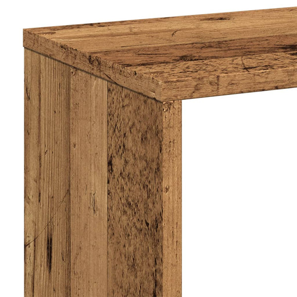 Huoneenjakaja/kirjahylly vanha puu 67x25x161,5 cm tekninen puu