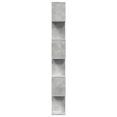 Huoneenjakaja 6 tasoa betoninharmaa 70x24x193 cm tekninen puu