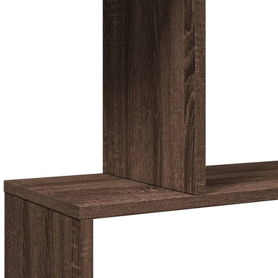 Huoneenjakaja 6 tasoa ruskea tammi 70x24x193 cm tekninen puu