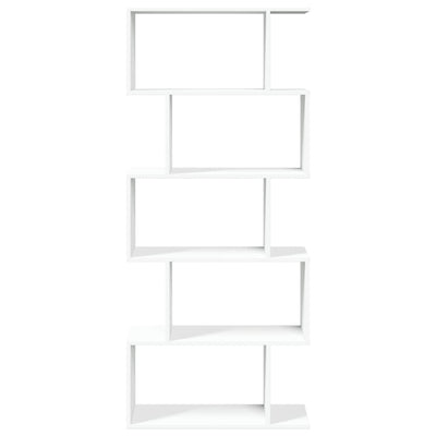 Huoneenjakaja 5 tasoa valkoinen 70x24x161 cm tekninen puu