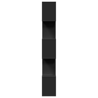 Huoneenjakaja 5 tasoa musta 70x24x161 cm tekninen puu