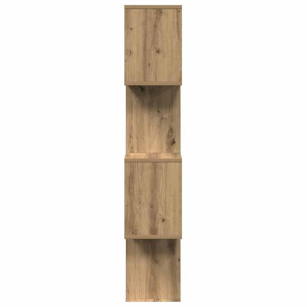 Huoneenjakaja 4 tasoa artesaani tammi 70x24x129 cm tekninen puu