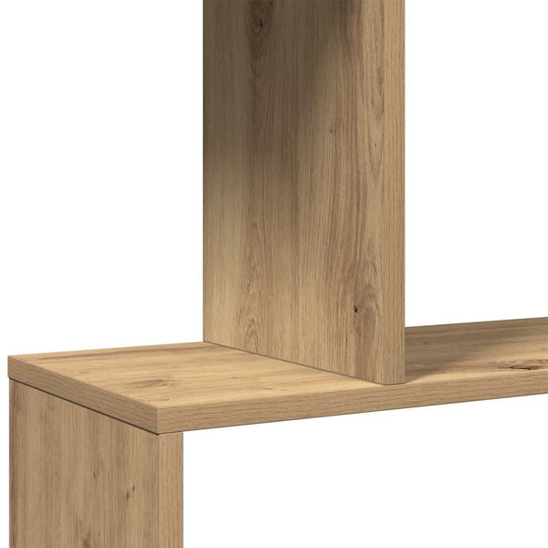 Huoneenjakaja 4 tasoa artesaani tammi 70x24x129 cm tekninen puu