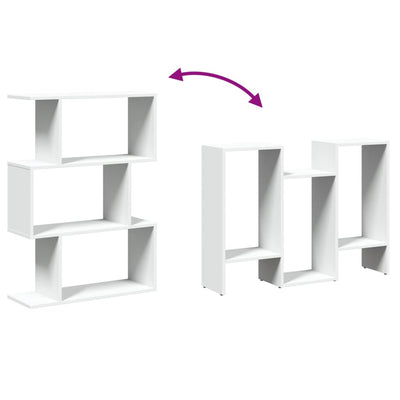 Valkoinen huoneenjakaja 3 tasoa Gogirnoiu 70x24x97cm (puinen)