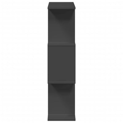 Huoneenjakaja 3 tasoa musta 70x24x97 cm tekninen puu