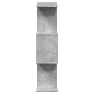 Huoneenjakaja 3 tasoa betoninharmaa 70x24x97 cm tekninen puu