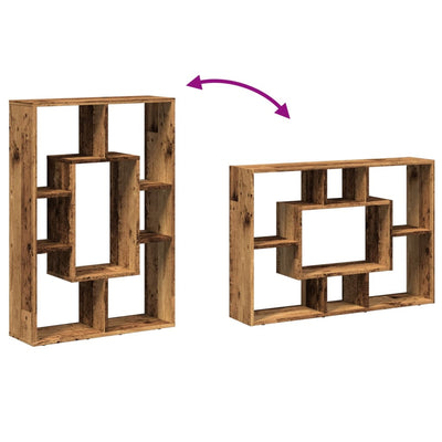 Kirjahylly vanha puu 63x20x90 cm tekninen puu