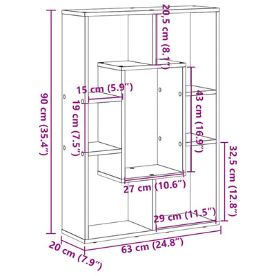 Artesaani tammi kirjahylly Sapuvet 63x20x90cm (puinen)
