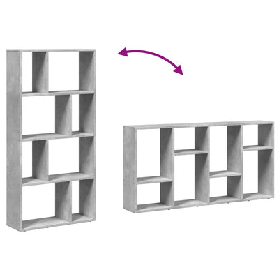 Betoninharmaa kirjahylly Doloczki 60x20x120cm (puinen)