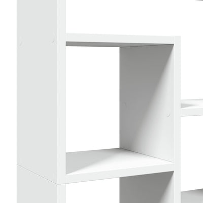 Kirjahylly valkoinen 72x20x120 cm lastulevy