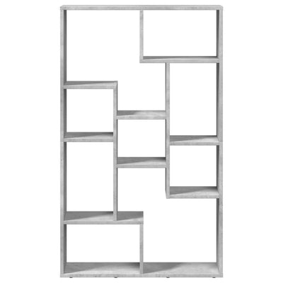 Kirjahylly betoninharmaa 72x20x120 cm tekninen puu