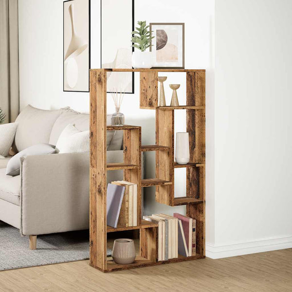 Kirjahylly vanha puu 72x20x120,5 cm tekninen puu