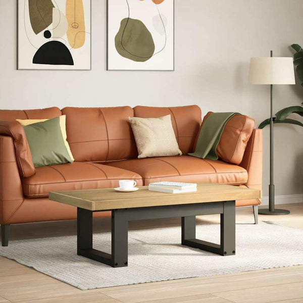 Sohvapöytä NOAIN U-muotoiset jalat 120x60x40 cm massiivipuu mänty