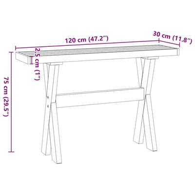 konsolipöytä NOAIN X-muotoiset jalat 120x30x75 cm