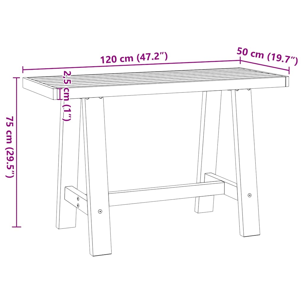 Työpöytä noain a-muotoiset jalat Edu 120x50x75cm (massiivipuu mänty)