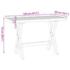 Työpöytä NOAIN X-muotoiset jalat 120x50x75 cm massiivipuu mänty