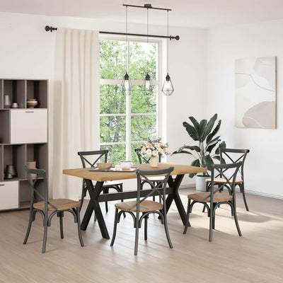 ruokapöytä NOAIN X-muotoiset jalat 160x90x75 cm