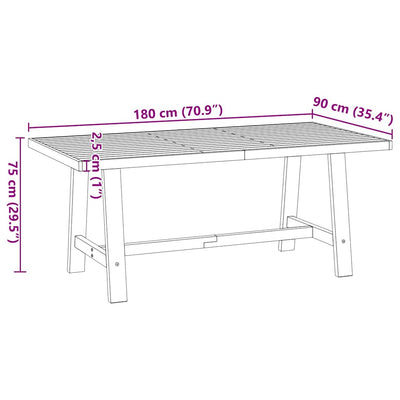 ruokapöytä NOAIN A-muotoiset jalat 180x90x75 cm