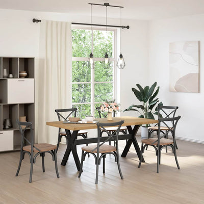 ruokapöytä NOAIN X-muotoiset jalat 180x90x75 cm
