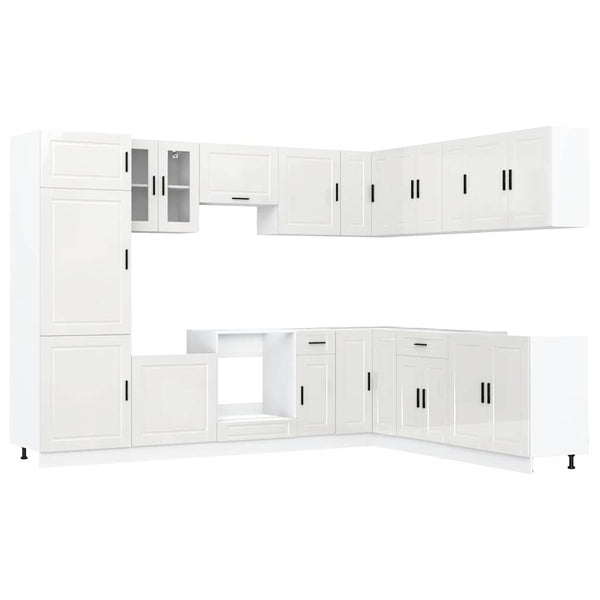 14-osainen keittiökaappisarja "Porto" Gloss White