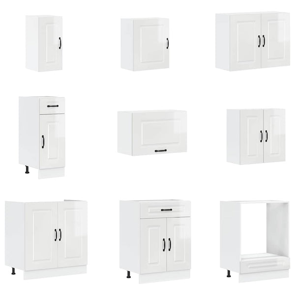 14-osainen keittiökaappisarja "Porto" Gloss White