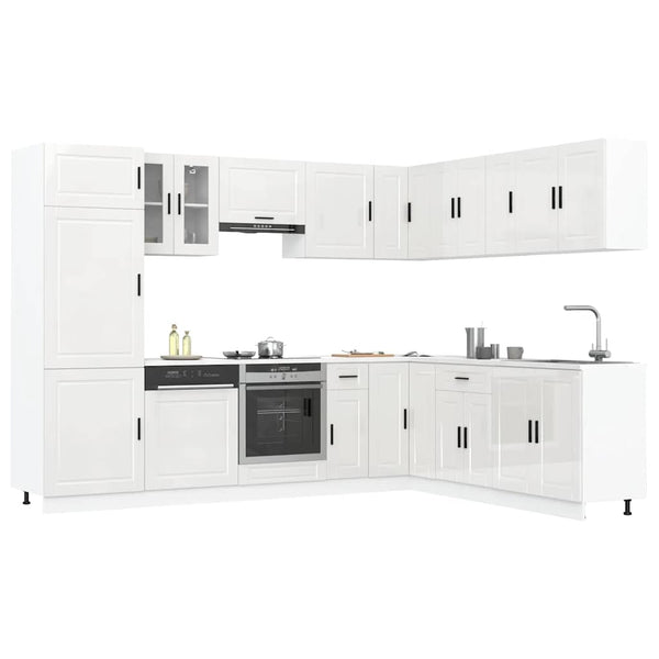14-osainen keittiökaappisarja "Porto" Gloss White